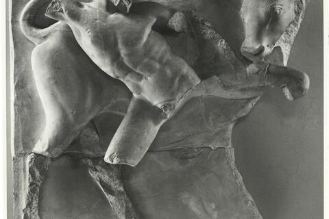 calco di scultura Decorazione scultorea del frontone est del tempio di Zeus a Olimpia 267 photo