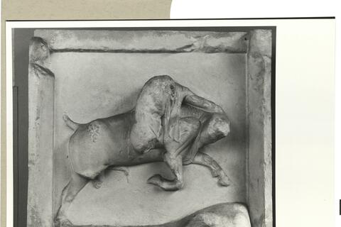 calco di scultura Metopa de lato Sud dell'Ephaisteion: Teseo e il toro di Maratona 398 photo