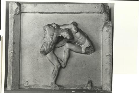 calco di scultura Metopa del lato Sud dell'Ephaisteion: Teseo e Minotauro 399 photo