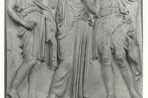 calco di scultura Rilievo con Orfeo, Euridice e Hermes 455 photo