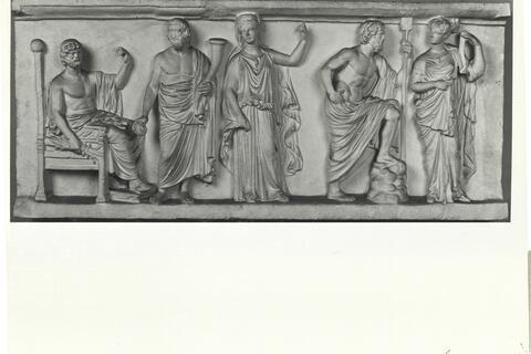 calco di scultura Rilievo ispirato alla base dell'Atena Parthenos 540 photo