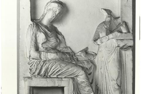 calco di scultura Stele funeraria di Phrasikleia 570 photo