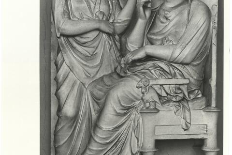 calco di scultura Stele funeraria di Demetria e Pamphile 627 photo