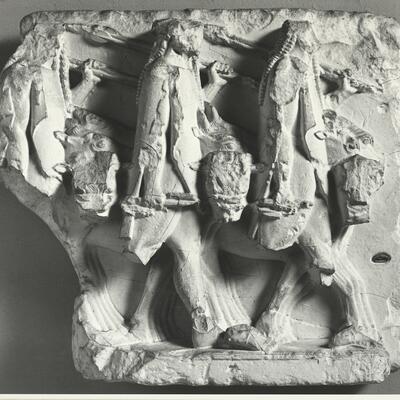 calco di scultura Metope del Thesauros dei Sicioni a Delfi 109 photo