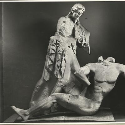 calco di scultura Sculture del frontone est dello Hekatompedon 116 photo