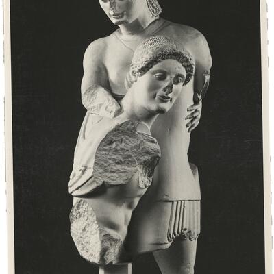 calco di scultura Teseo e Antilope dal frontone ovest del Tempio di Apollo ad Eretria 132 photo