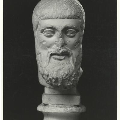 calco di scultura Gruppo dei Tirannicidi: testa di Aristogitone 154 photo