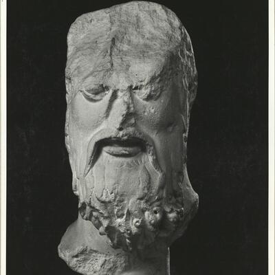 calco di scultura Gruppo dei Tirannicidi: testa di Aristogitone 155 photo