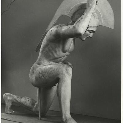 calco di scultura Sculture del frontone occidentale del tempio di Atena Aphaia ad Egina 163 photo