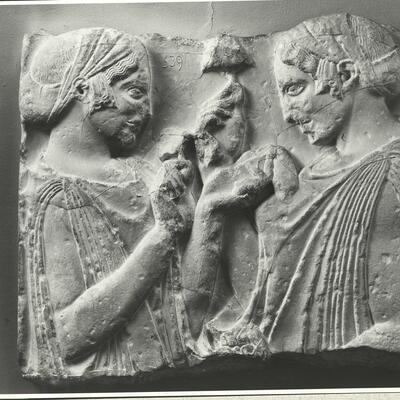 calco di scultura Stele funeraria da Farsalo 229 photo