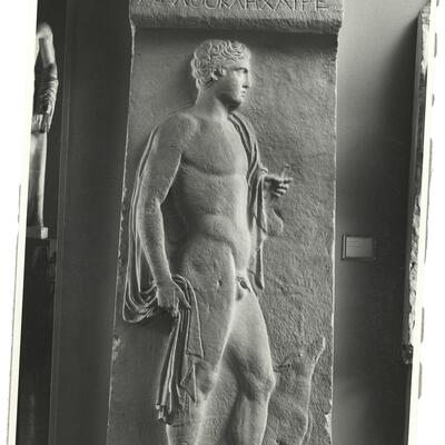 calco di scultura Stele funeraria di Agatocle 236 photo