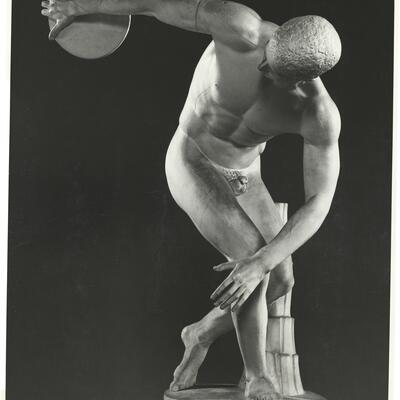 calco di scultura Discobolo ricostruzione bronzata Rizzo 278 photo