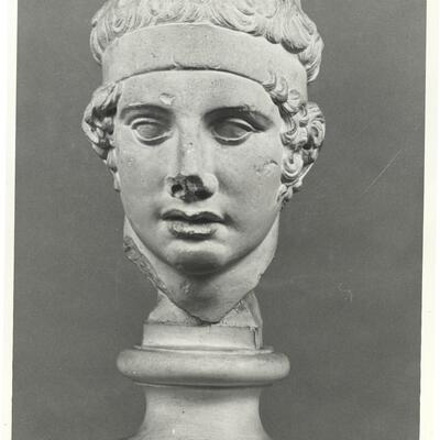 calco di scultura Testa di Anadoumenos da Vaulisant 290 photo