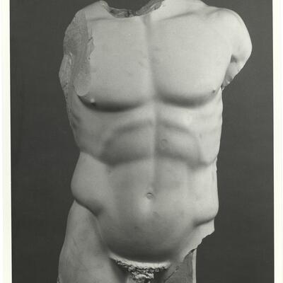 calco di scultura Torso in basalto del Doriforo 322 photo