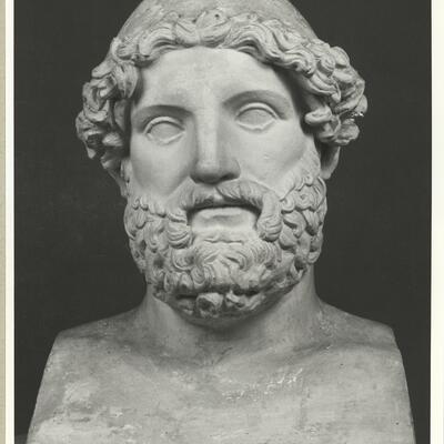 calco di scultura Testa di Efesto 335 photo