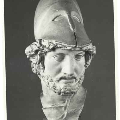 calco di scultura Testa di stratega tipo Focione 356 photo