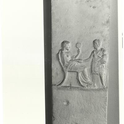 calco di scultura Stele funeraria di Selino 376 photo