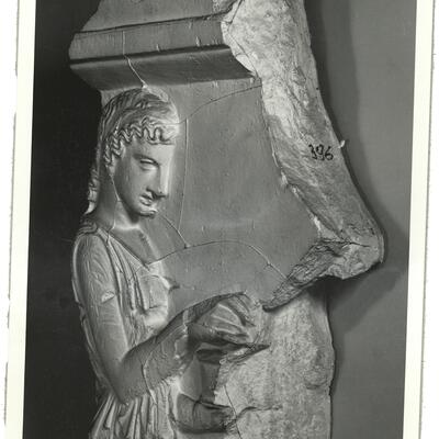 calco di scultura Metopa del lato Nord (?) dell'Ephaisteion: Teseo e Perifete 396 photo