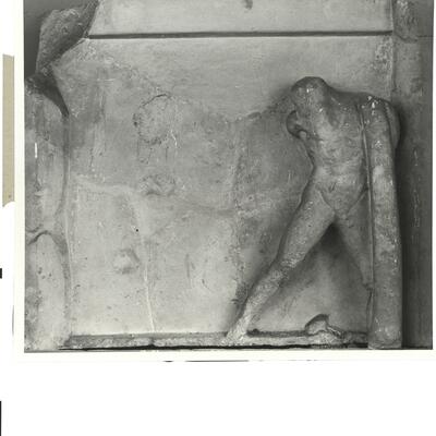 calco di scultura Metopa del lato Sud dell'Ephaisteion: Teseo e Sinis 397 photo