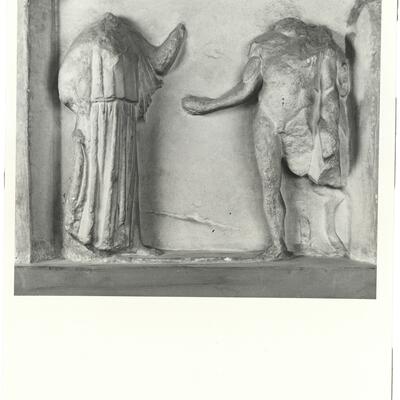 calco di scultura Metopa del lato Est dell'Ephaisteion: Eracle e le Esperidi 412 photo