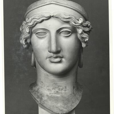 calco di scultura Testa di Athena di Vienna. Ricostruzione Rizzo. 452 photo