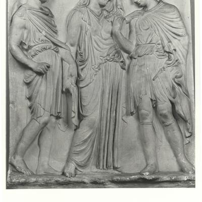 calco di scultura Rilievo con Orfeo, Euridice e Hermes 455 photo
