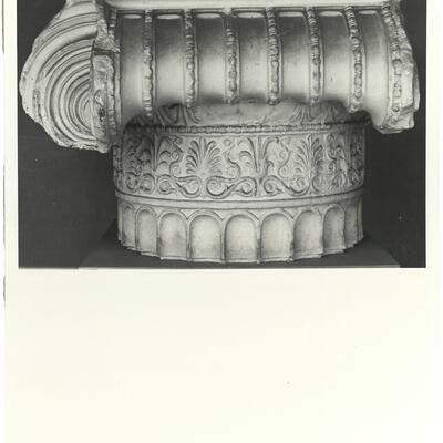 calco di scultura Eretteo: capitello di una colonna del portico nord 486 photo