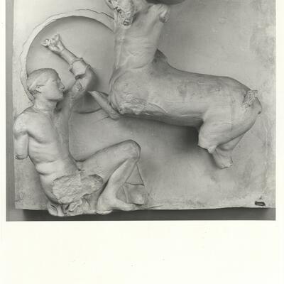 calco di scultura Lapita soccombe a un Centauro: metopa IV Sud del Partenone 544 photo