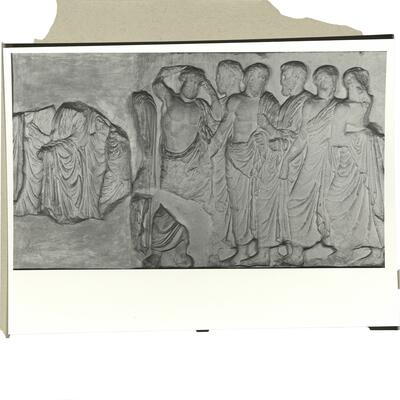 calco di scultura Magistrati: fregio lato nord del Partenone 549 photo