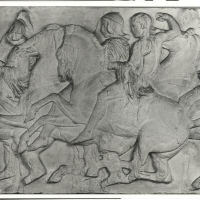 calco di scultura Cavalieri, fregio del lato Nord 554 photo