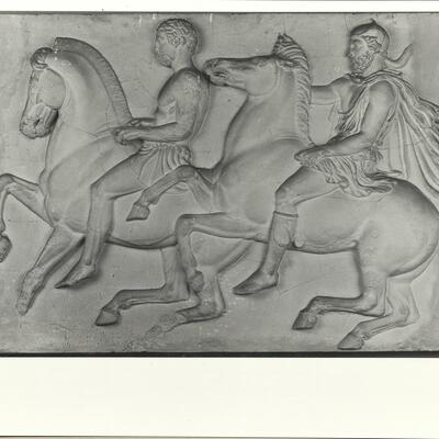 calco di scultura Cavalieri, fregio lato Ovest del Partenone 569 photo