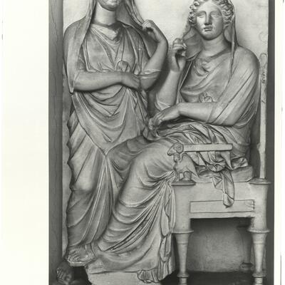 calco di scultura Stele funeraria di Demetria e Pamphile 627 photo