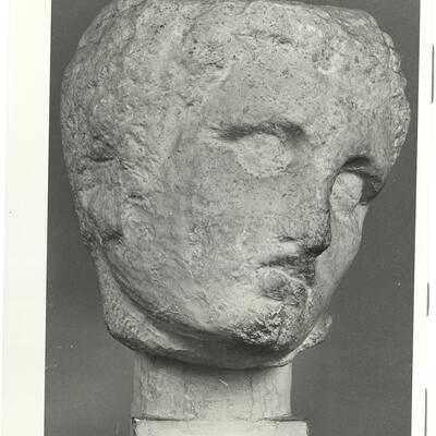 calco di scultura Testa maschile, frontone est del Tempio di Atena Alea a Tegea 695 photo