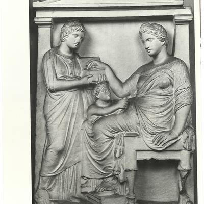 calco di scultura Stele funeraria di Archestrate 701 photo