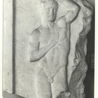 calco di scultura Stele funeraria di atleta che si deterge con lo strigile 703 photo
