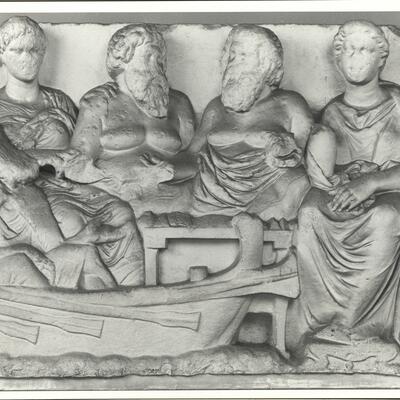 calco di scultura Rilievo funerario di un commerciante marittimo
(c.d. di Charon) 706 photo
