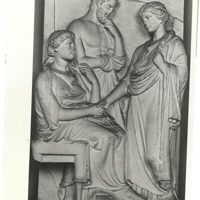 calco di scultura Stele funeraria del Dipylon 711 photo