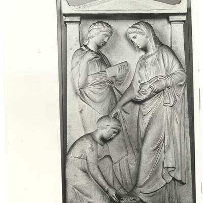 calco di scultura Stele funeraria di Ameinokleia 712 photo