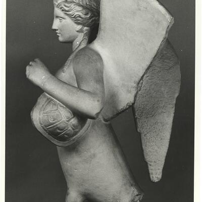 calco di scultura Statua di sirena funeraria con lira 713 photo