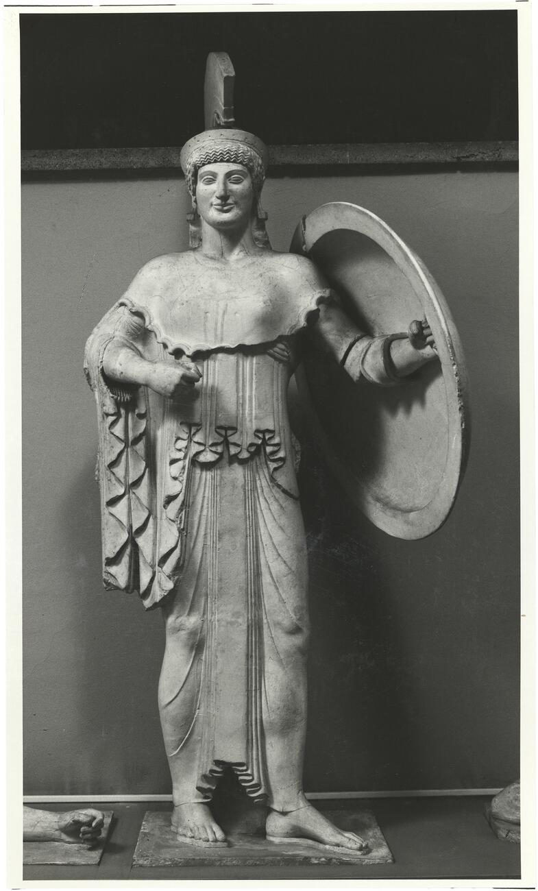 calco di scultura Sculture del frontone occidentale del tempio di Atena Aphaia ad Egina 166 photo