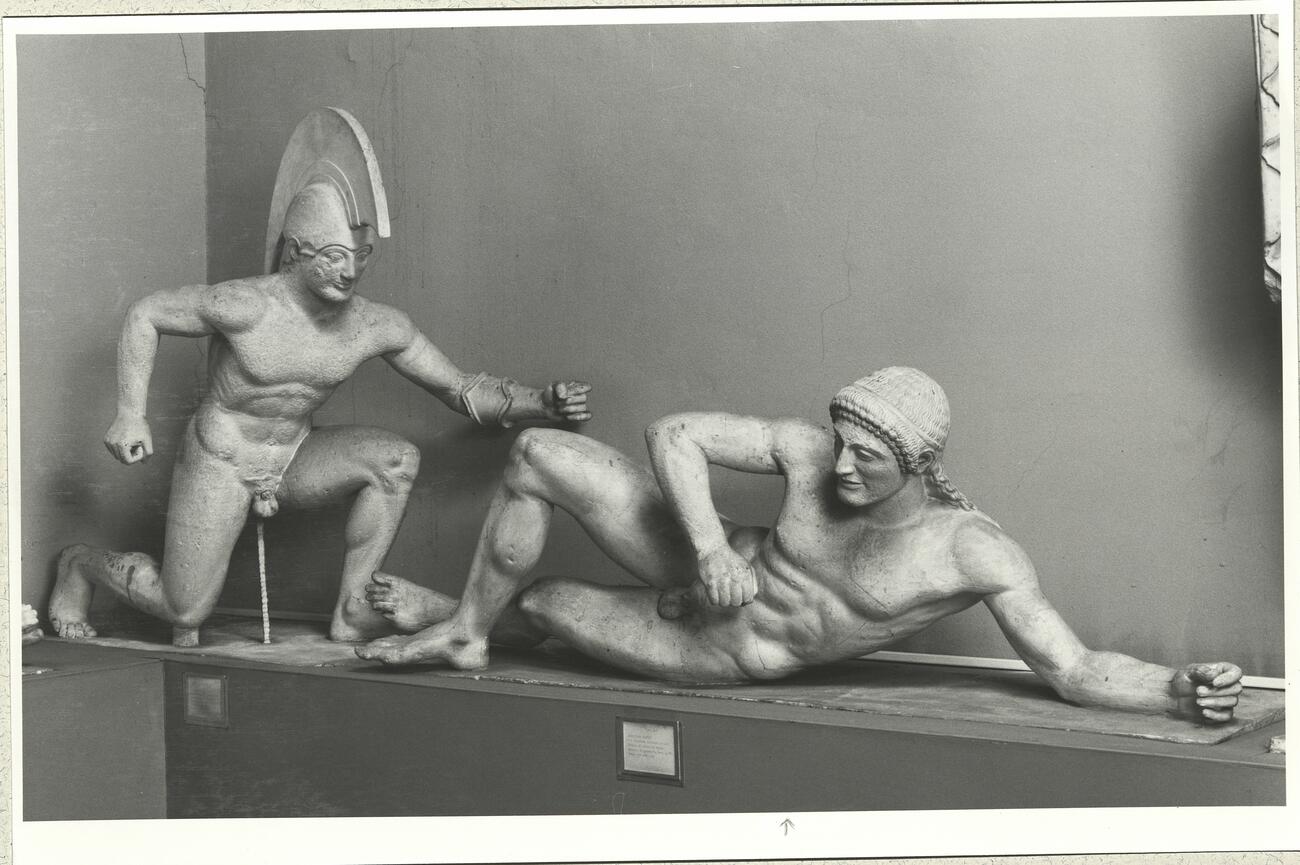 calco di scultura Sculture del frontone occidentale del tempio di Atena Aphaia ad Egina 167 photo