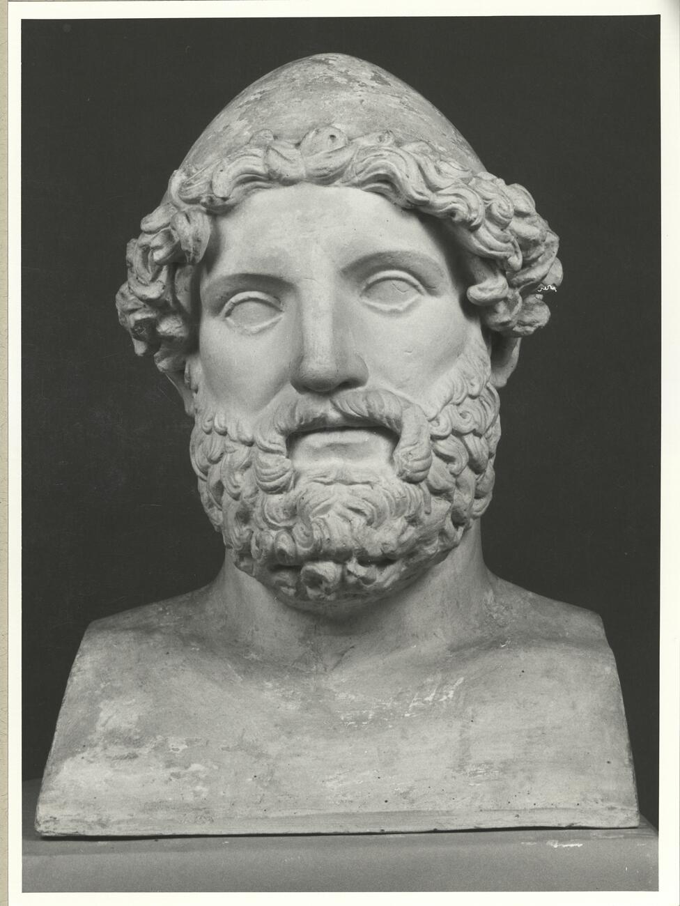 calco di scultura Testa di Efesto 335 photo