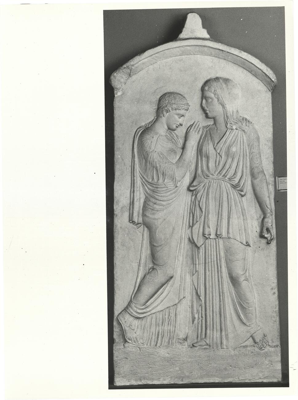 calco di scultura Stele funeraria di Krito e Timarista 381 photo