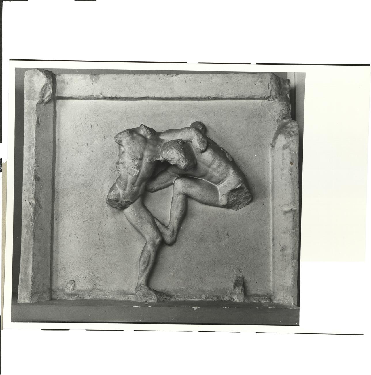 calco di scultura Metopa del lato Sud dell'Ephaisteion: Teseo e Minotauro 399 photo