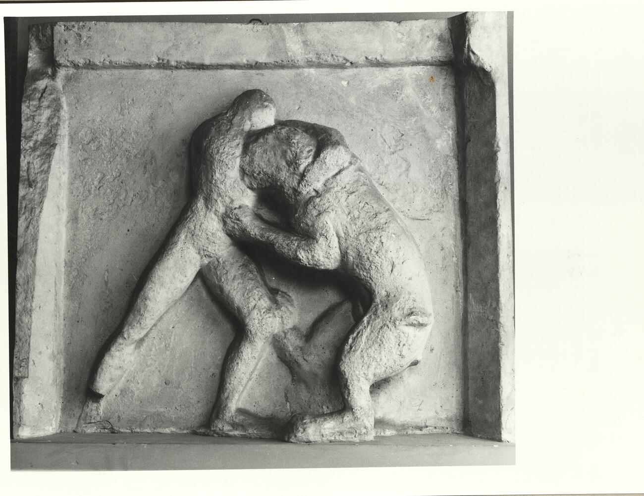 calco di scultura Metopa del lato Est dell'Ephaisteion: Eracle e il leone Nemeo 405 photo