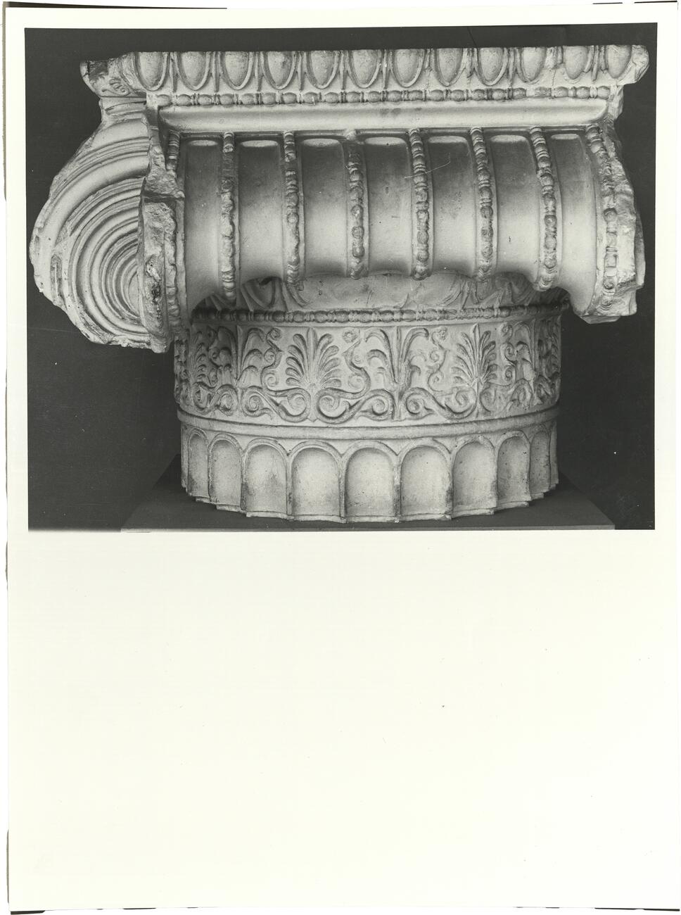 calco di scultura Eretteo: capitello di una colonna del portico nord 486 photo