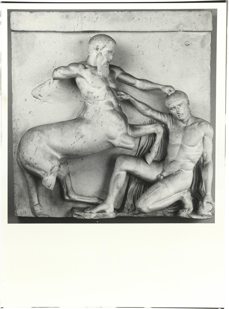 calco di scultura Lapita afferrato per i capelli da un Centauro, metopa XXX del lato Sud 521 photo