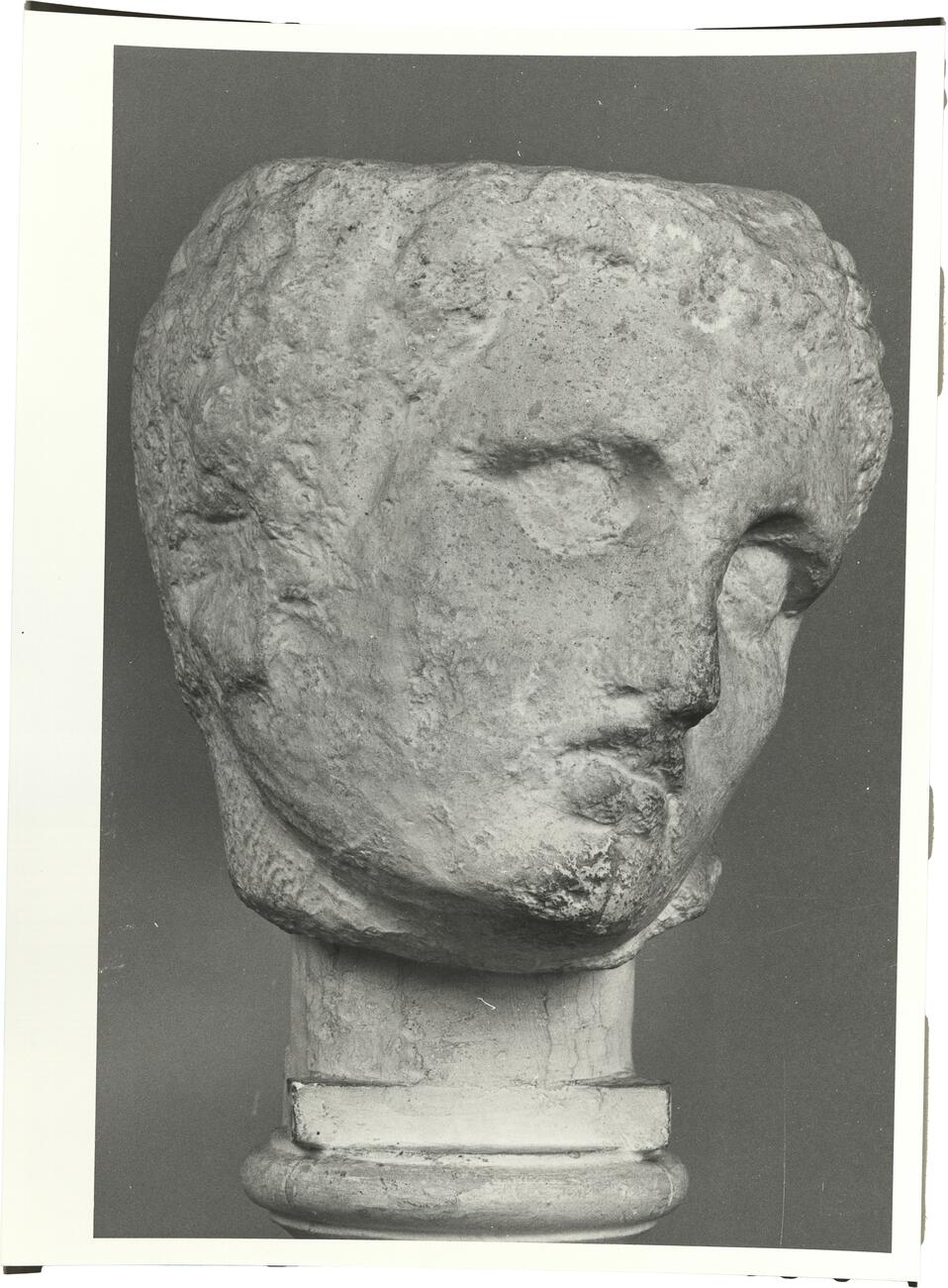 calco di scultura Testa maschile, frontone est del Tempio di Atena Alea a Tegea 695 photo